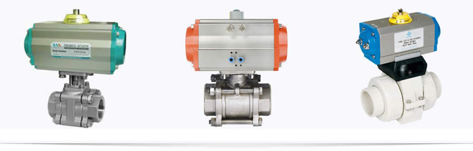 valvula bola con actuador neumatico